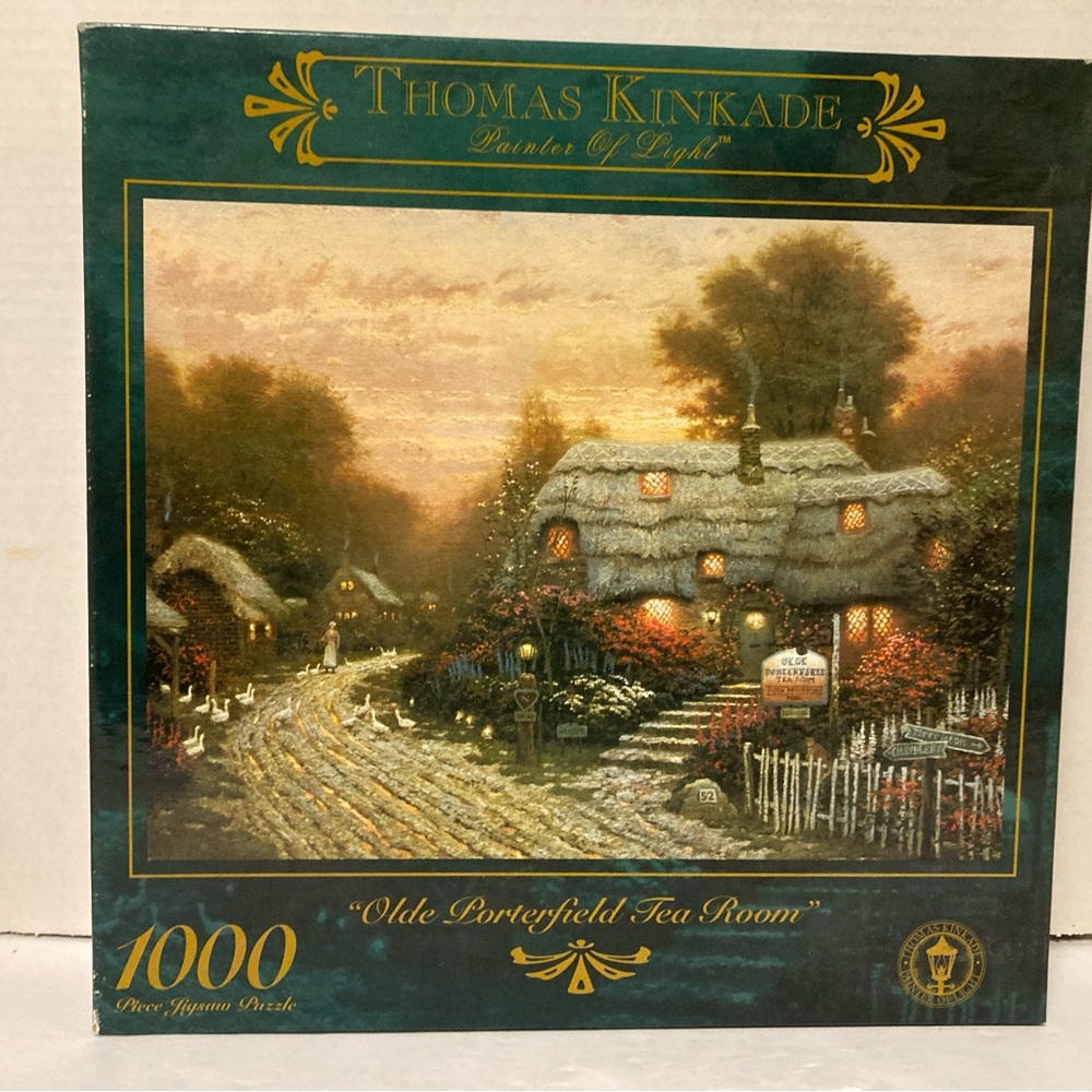 Thomas Kinkade 1000 Piece Puzzle "Olde Porterfield Tea Room" 27"x20" NEW